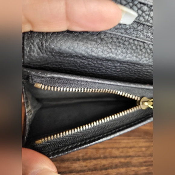 Gucci Wallet Blind For Love Bee Black GG Foldover Snap - Picture 7 of 9